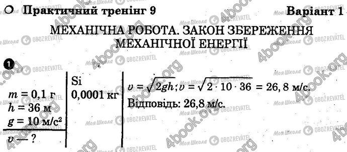 ГДЗ Физика 10 класс страница Вар1 Впр1